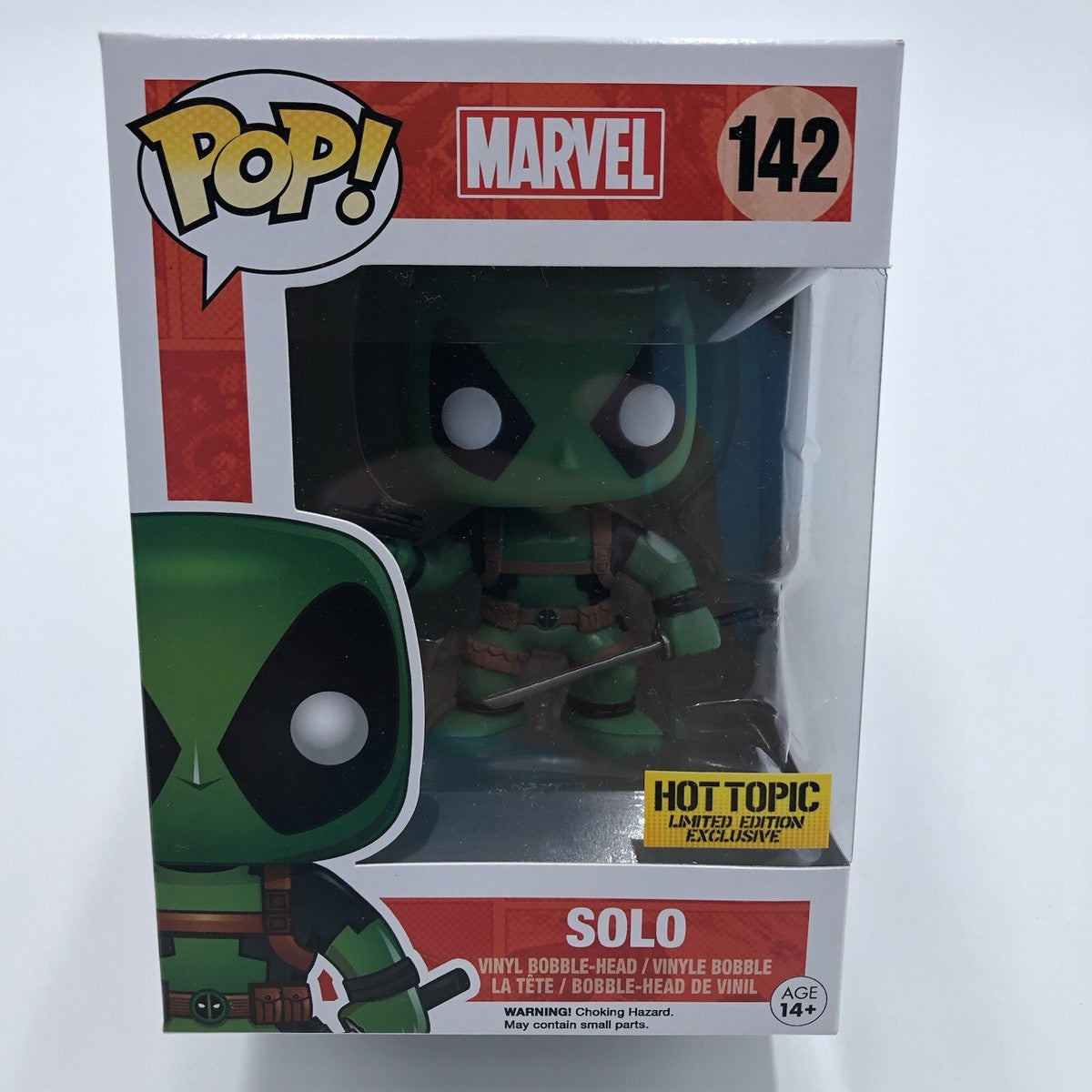 FUNKO POP SOLO (DEADPOOL) #142 (HOT TOPIC LIMITED EDITION)