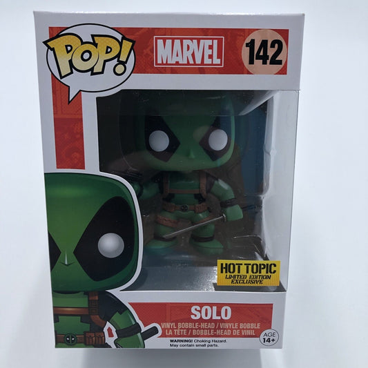 FUNKO POP SOLO (DEADPOOL) #142 (HOT TOPIC LIMITED EDITION)